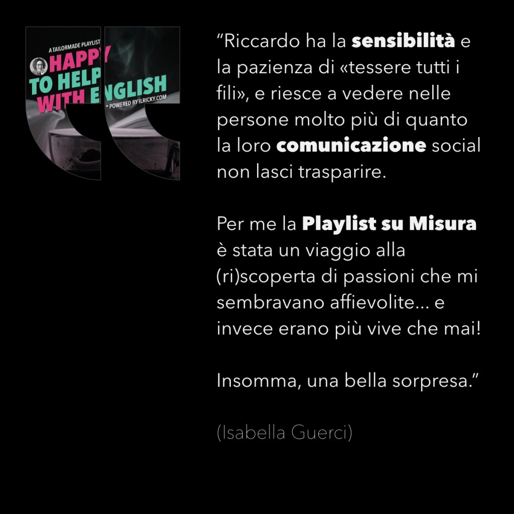 recensione di isabella guerci per la playlist su misura