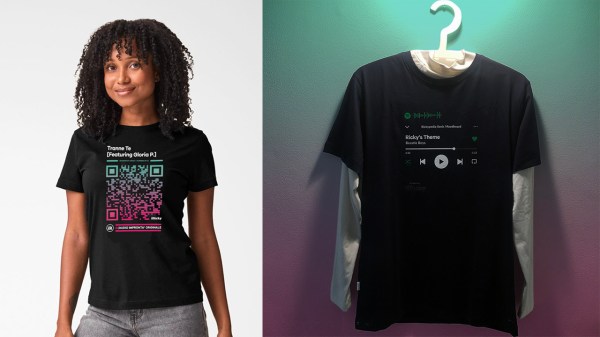 Dettagli di t-shirt soniche in versione playlist spotify e audio impronta designed by ilRicky