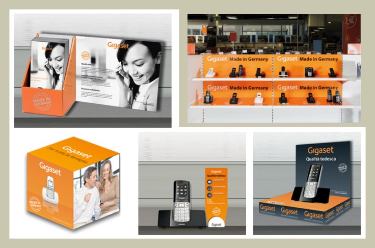 allestimenti scaffali e materiale instore per Siemens Gigaset