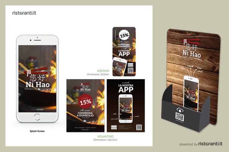 grafiche per app e materiale pop di ristoranti.it