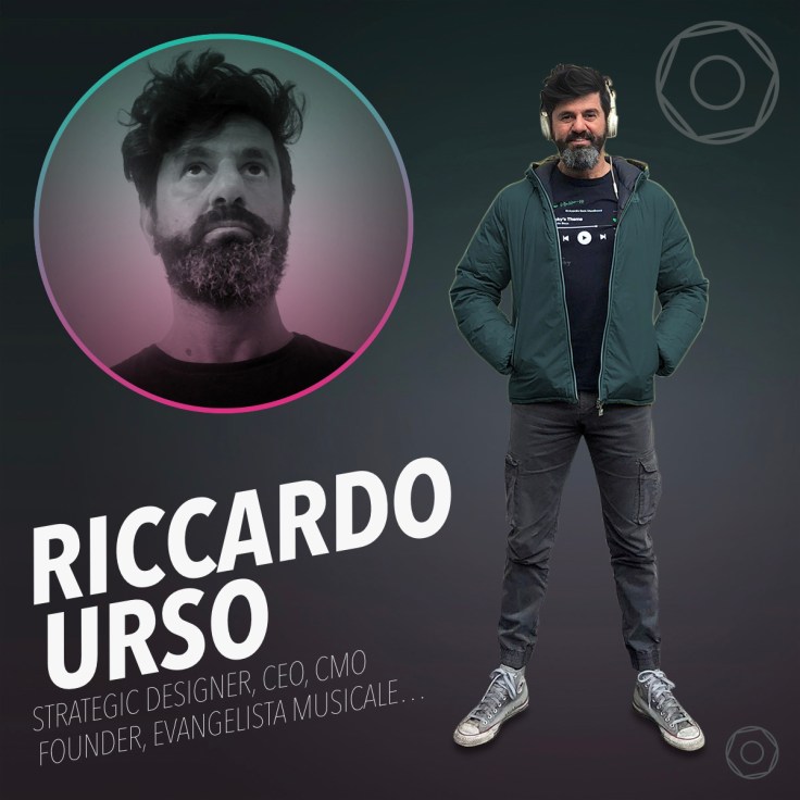 riccardo urso con piumino verde e primo piano