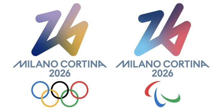 versioni con gradienti colorati del logo delle olimpiadi invernali MILANO CORTINA 2026